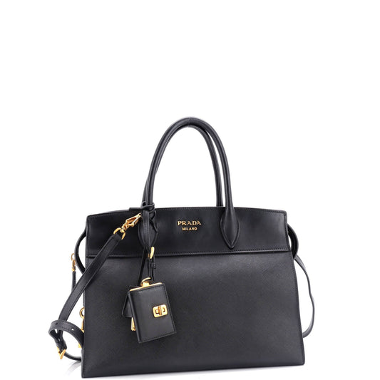 Prada Esplanade Tote Saffiano with City Calf Medium