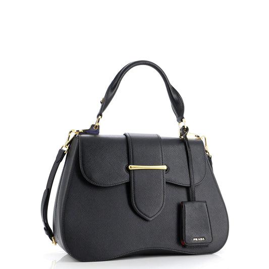 Prada Sidonie Top Handle Bag Saffiano Leather Large