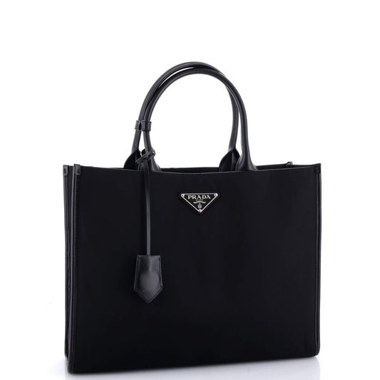 Prada Padded Open Shopper Tote Tessuto and Leather Medium