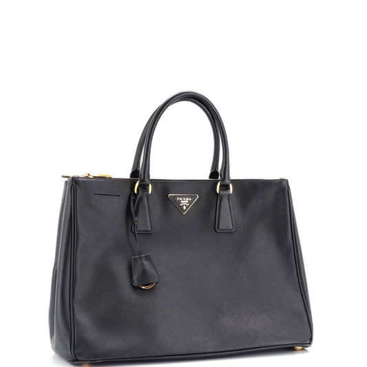 Prada Double Zip Lux Tote Saffiano Leather Large
