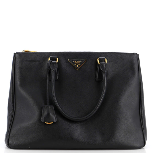 Prada Double Zip Lux Tote Saffiano Leather Medium