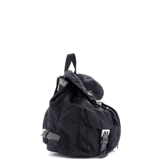 Prada Vela Double Front Pocket Backpack Tessuto with Saffiano Leather Small