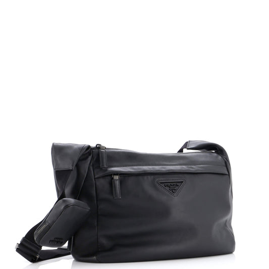 Prada Re-Edition Zip Messenger Bag Leather Large