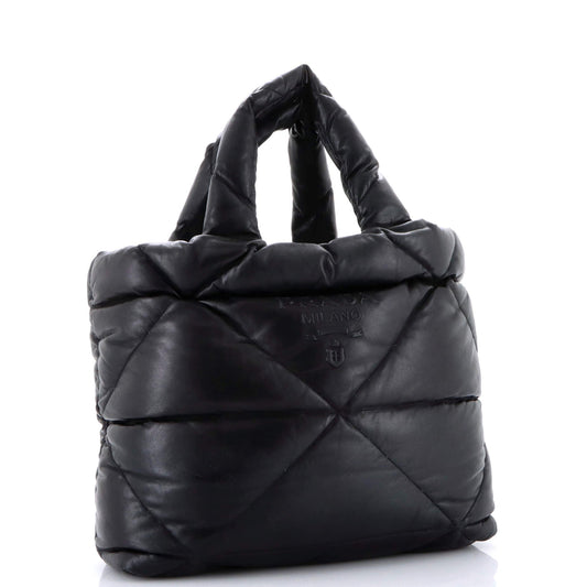 Prada Padded Tote Bag Quilted Nappa Leather Large