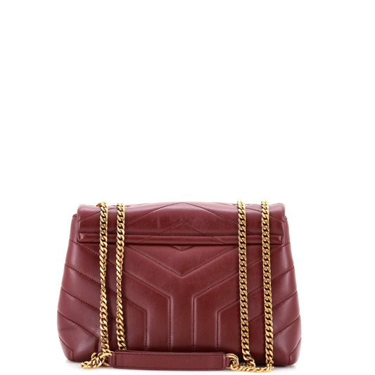 サンローラン ルル ショルダーバッグ マトラッセ シェブロン レザー スモール