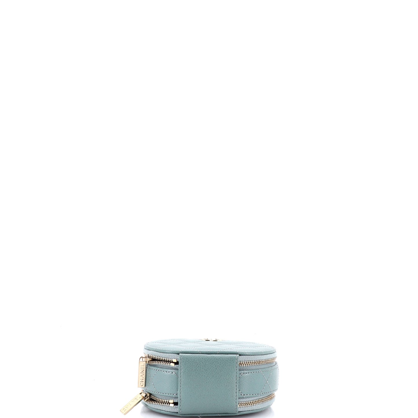 シャネル ハンドル ウィズ ケア ラウンド バニティケース チェーン付き キルティング キャビア スモール