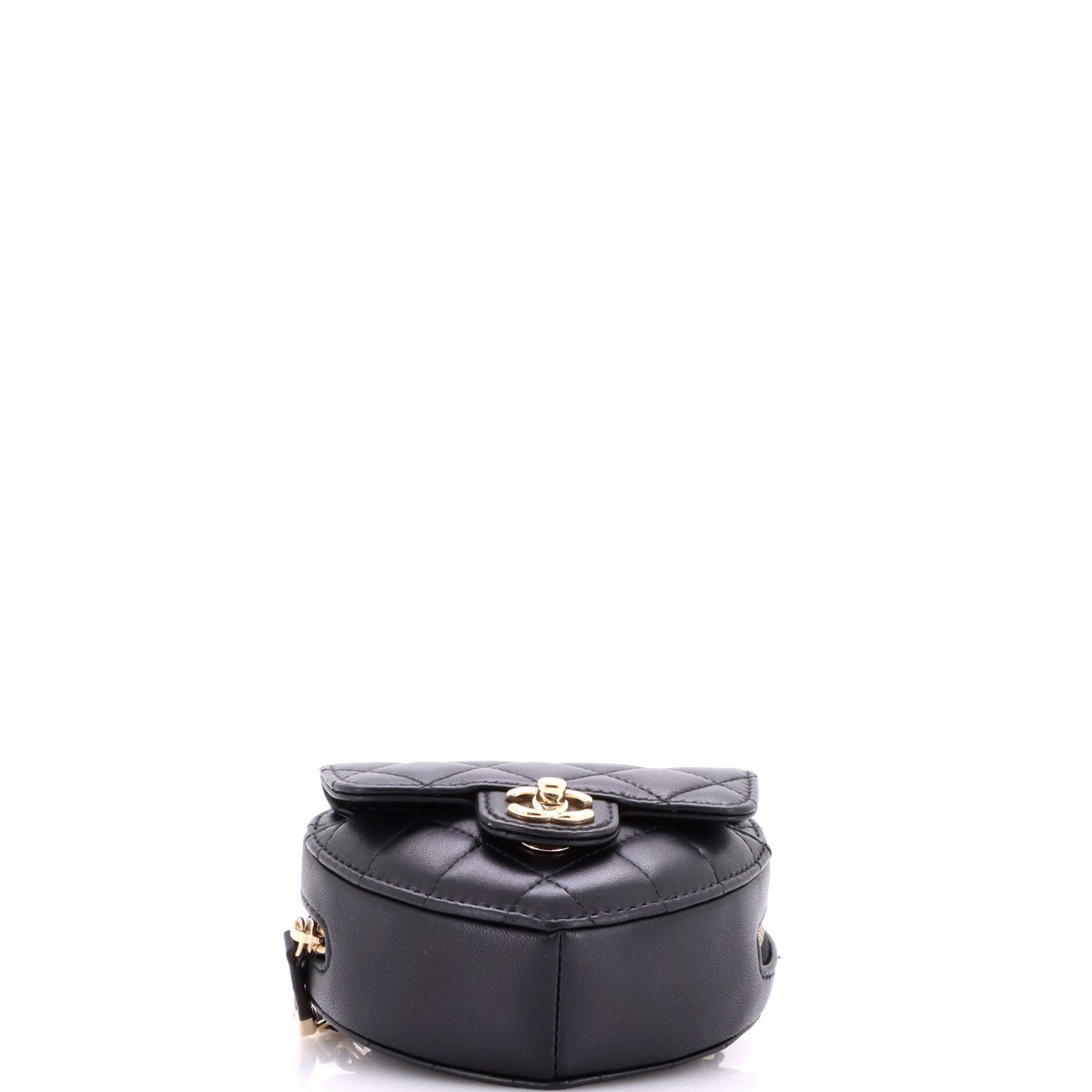 シャネル CC イン ラブ ハート ベルトバッグ キルティング ラムスキン