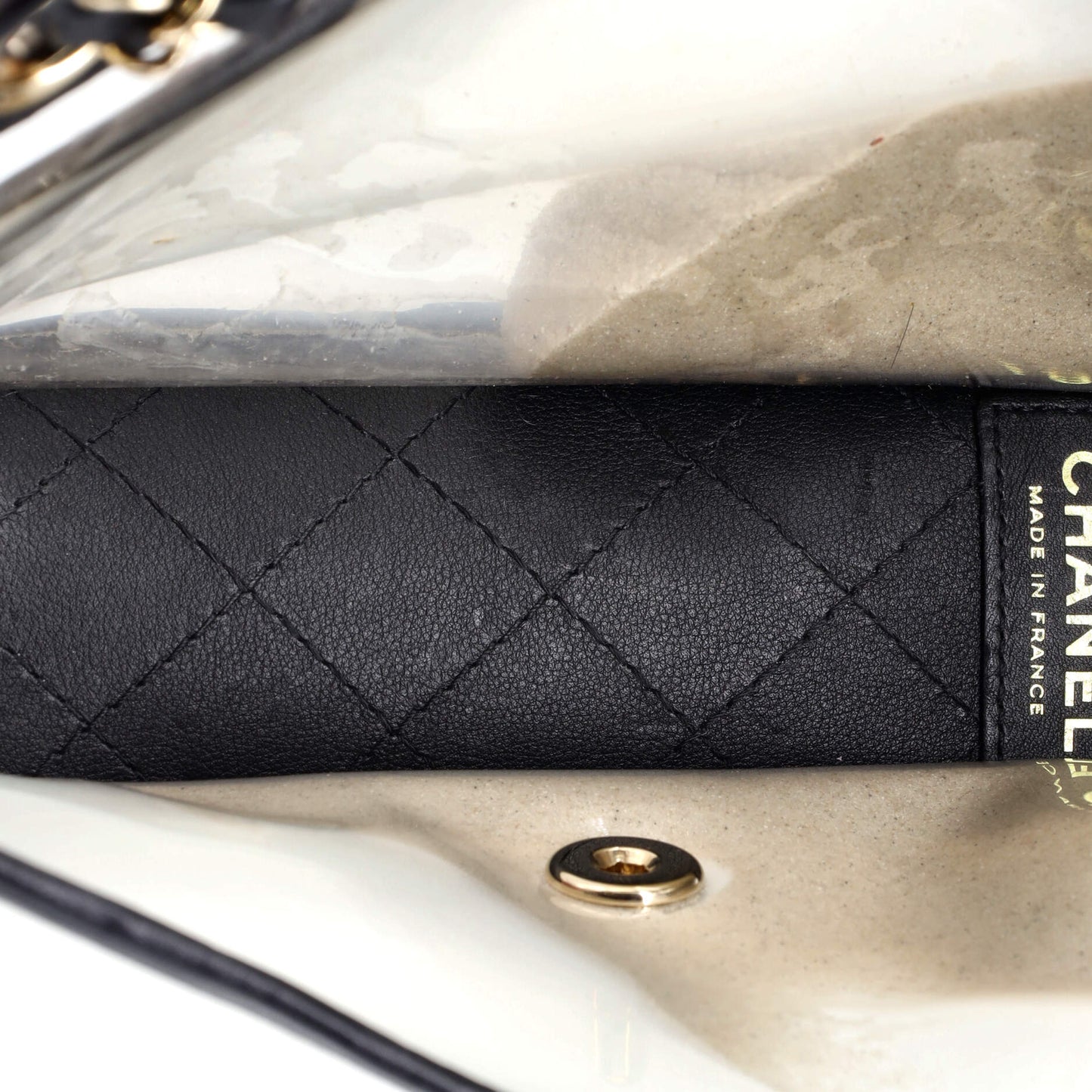 シャネル サンド バイ ザ シー フラップバッグ PVC ラムスキン ミディアム