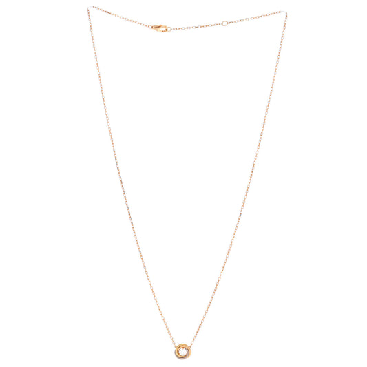 カルティエ トリニティ ダイヤモンド ペンダントネックレス 18K トリコロールゴールド&ダイヤモンド