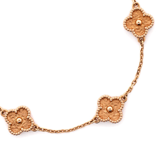 Van Cleef & Arpels Sweet Alhambra 6 Motifs Bracelet 18K ローズゴールド