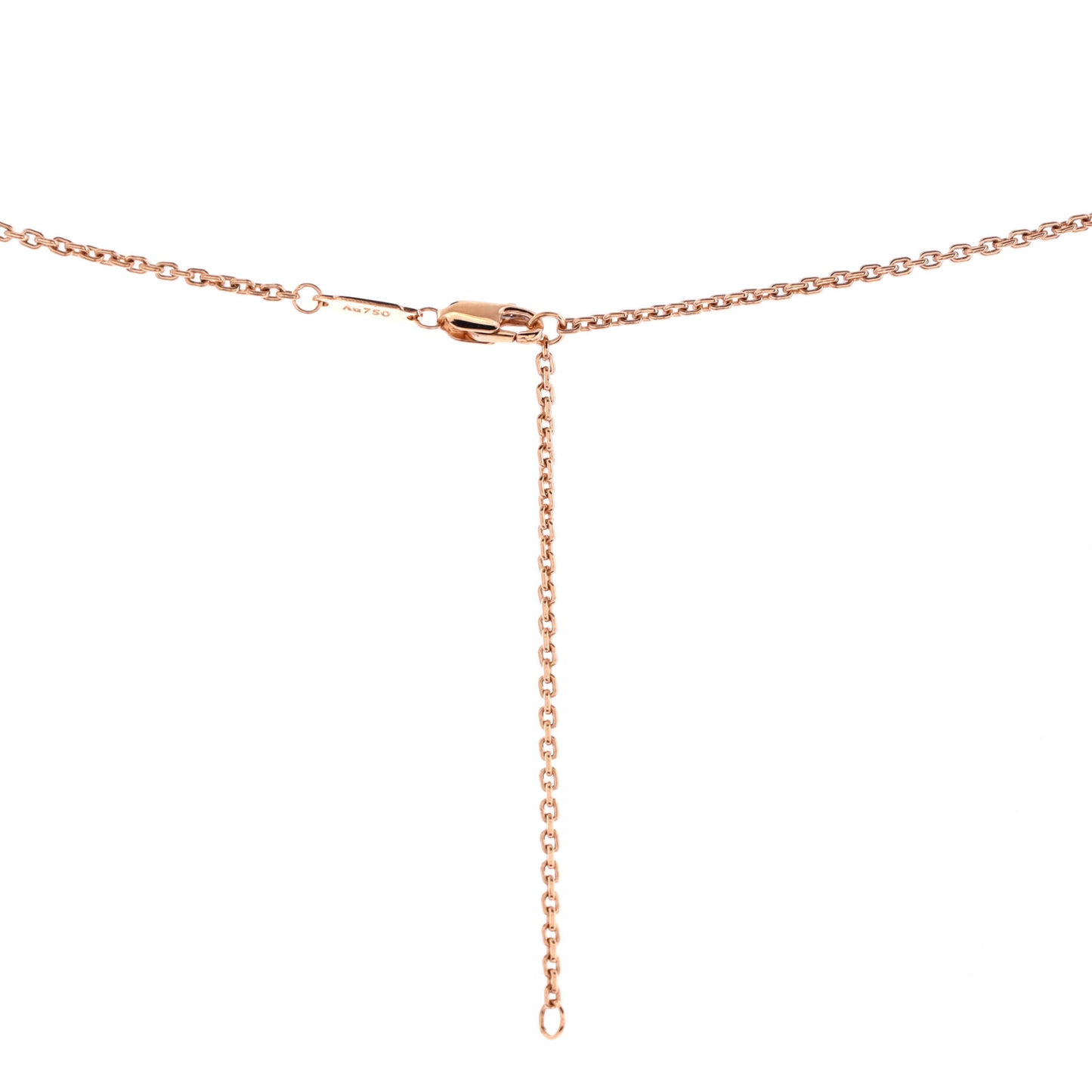 Tiffany & Co. Lock Motif Pendant Necklace 18K ローズゴールド with Pink Sapphires Small