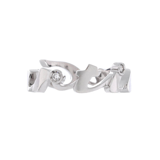 カルティエ シグネチャー 3ダイヤモンド リング 18Kホワイトゴールド(ダイヤモンド付き)