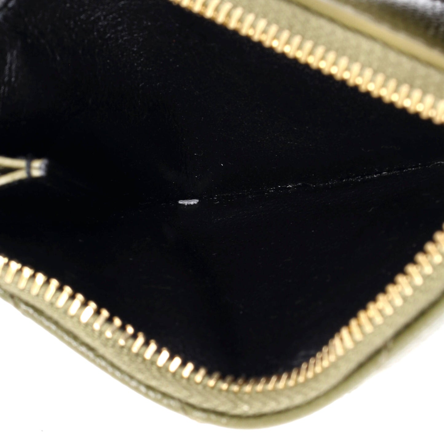 サンローラン モノグラム フラグメント ジップ カードホルダー マトラッセ シェブロンレザー