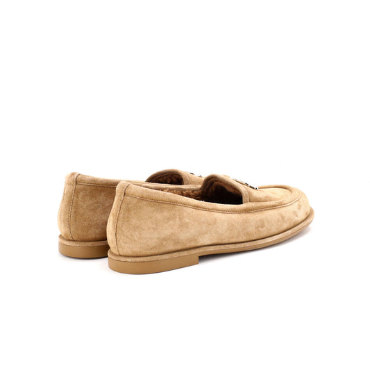 シャネル レディース CC ローファー スエード シアリング ライニング