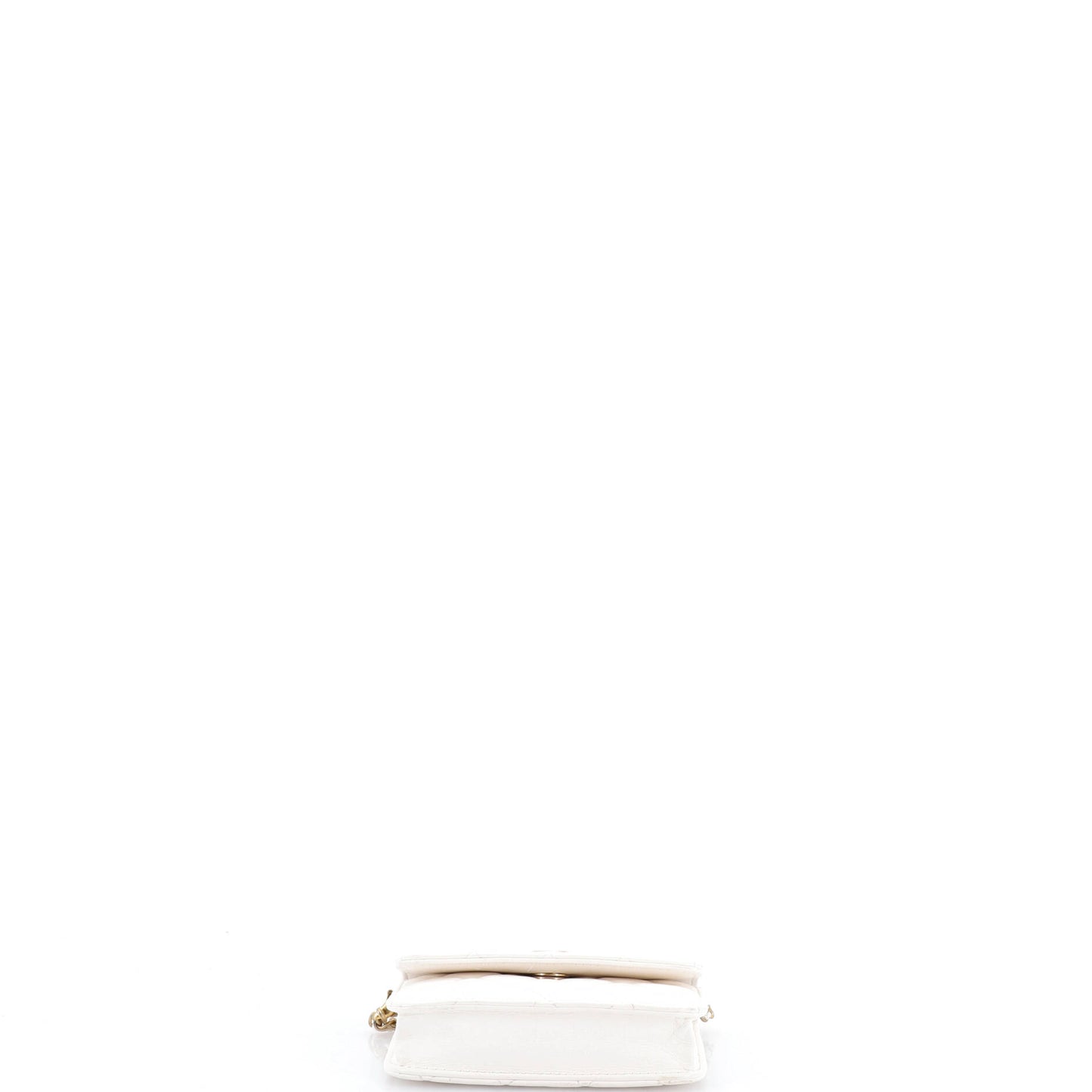 シャネル パール クラッシュ フラップ クラッチ チェーン付き キルティング ラムスキン ミニ