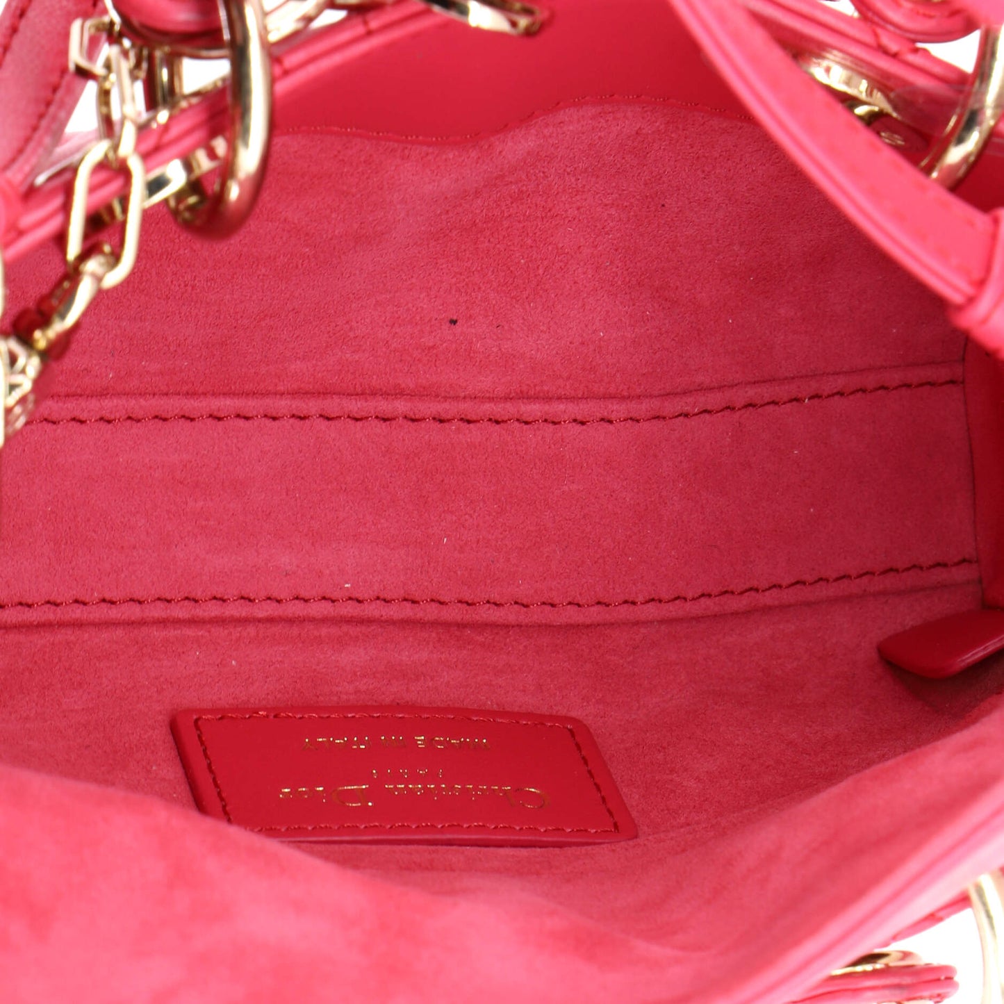 クリスチャン ディオール レディ D-ジョイ バッグ カナージュ キルト ラムスキン マイクロ