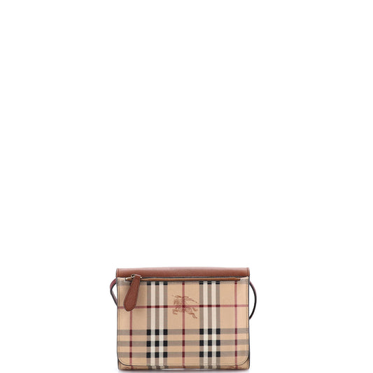 バーバリー ロクスリー クロスボディバッグ ヘイマーケット コーティングキャンバス&レザー スモール