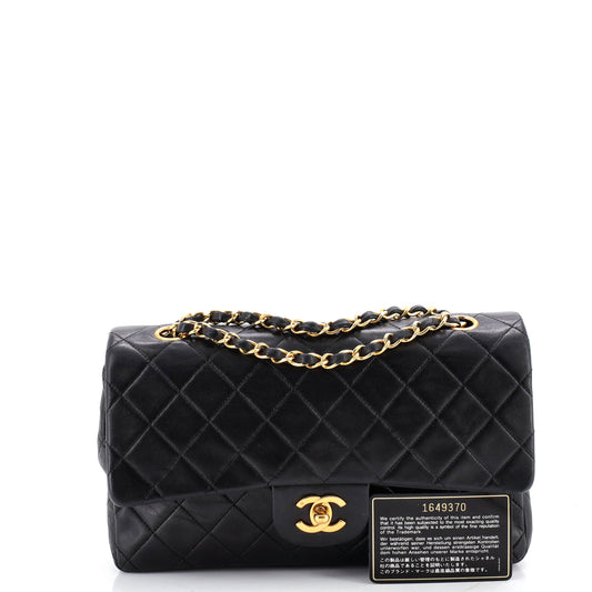 Chanel Vintage Classic Double Flap Bag, Quilted Lambskin, Medium