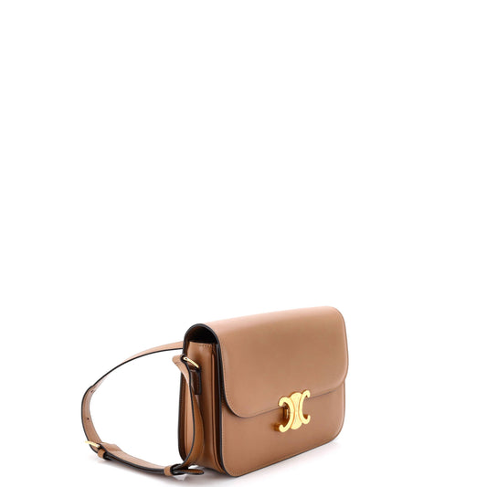 Celine Triomphe Medium Shoulder Bag in Smooth Calfskin