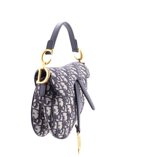 Christian Dior Saddle Handbag Oblique Canvas Mini