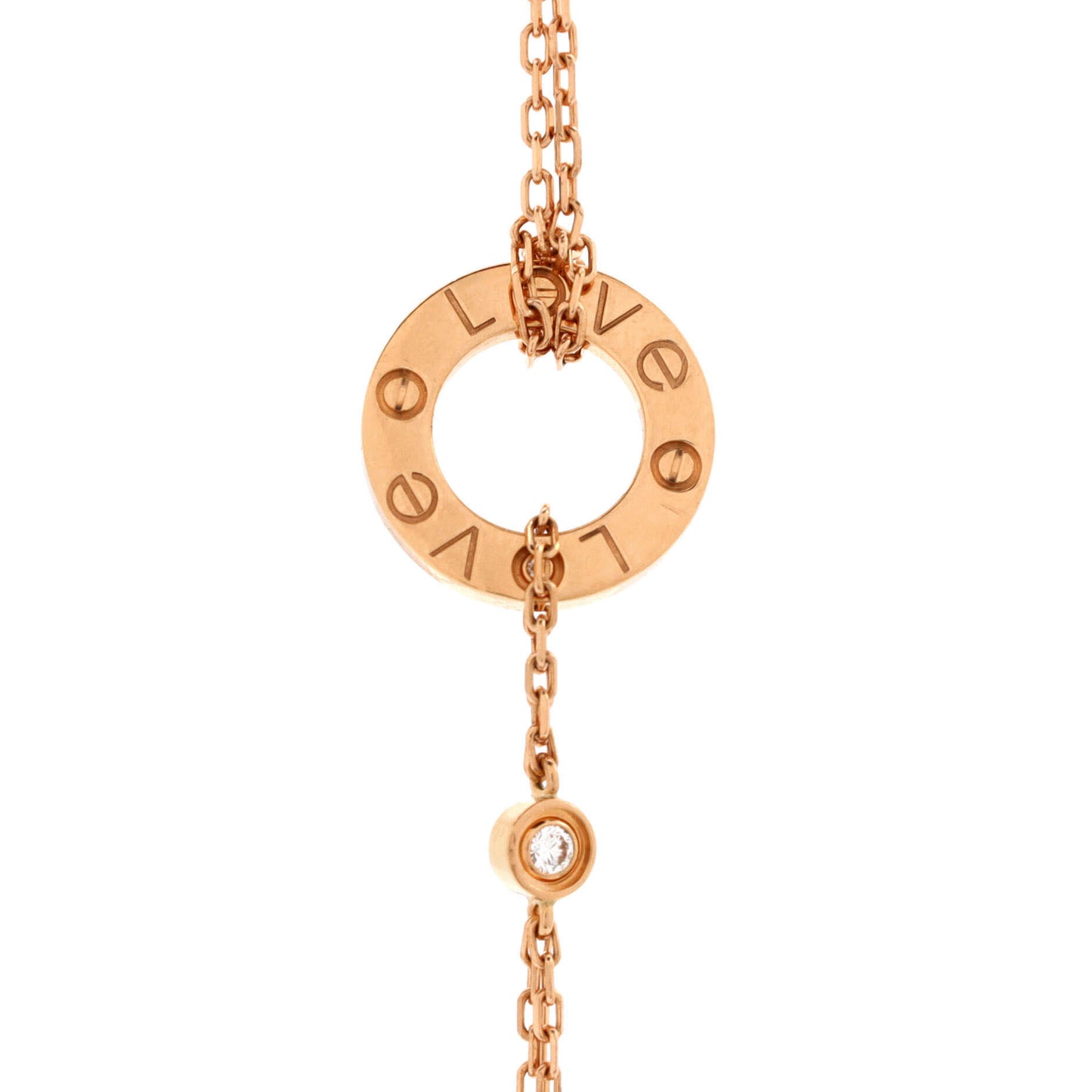 カルティエ 2ダイヤモンド ラブブレスレット 18Kローズゴールド ダイヤモンド付き