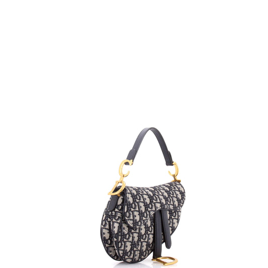 Christian Dior Saddle Handbag Oblique Canvas Mini