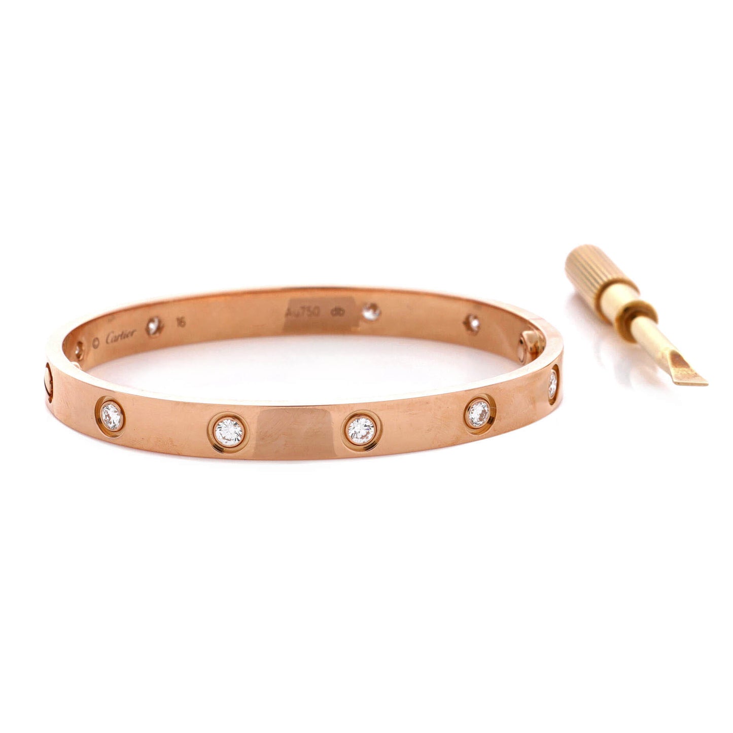 カルティエ ラブ 10 ダイヤモンド ブレスレット 18K ローズゴールド ダイヤモンド付き