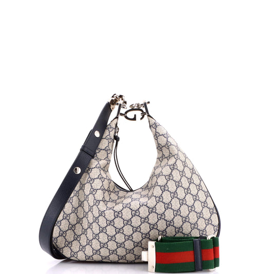 Gucci Attache Shoulder Bag in GG Coated Canvas, Medium