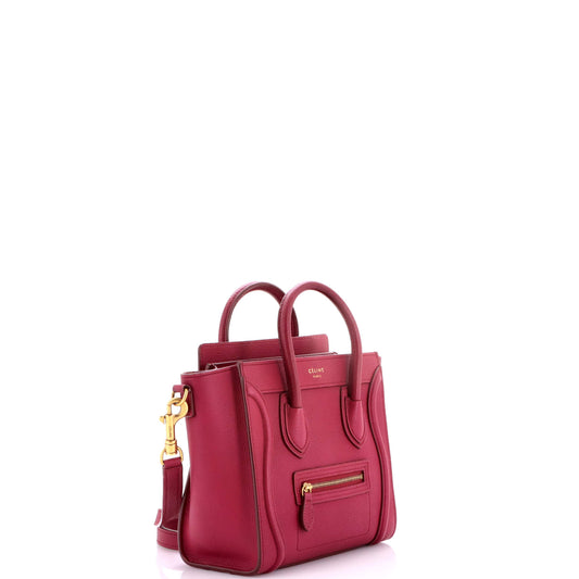 Celine Nano Luggage Bag in Grainy Leather