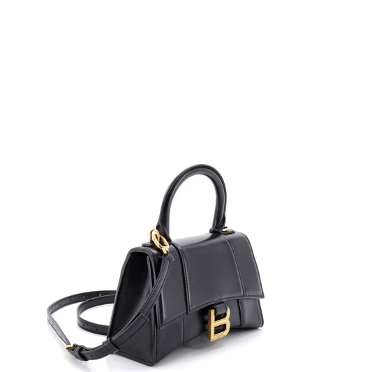 Balenciaga Hourglass Small Leather Top Handle Bag