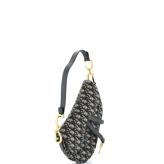 Christian Dior Saddle Handbag, Oblique Canvas, Medium