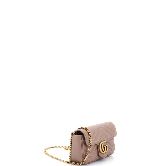 Gucci GG Marmont Flap Bag in Matelasse Leather Super Mini