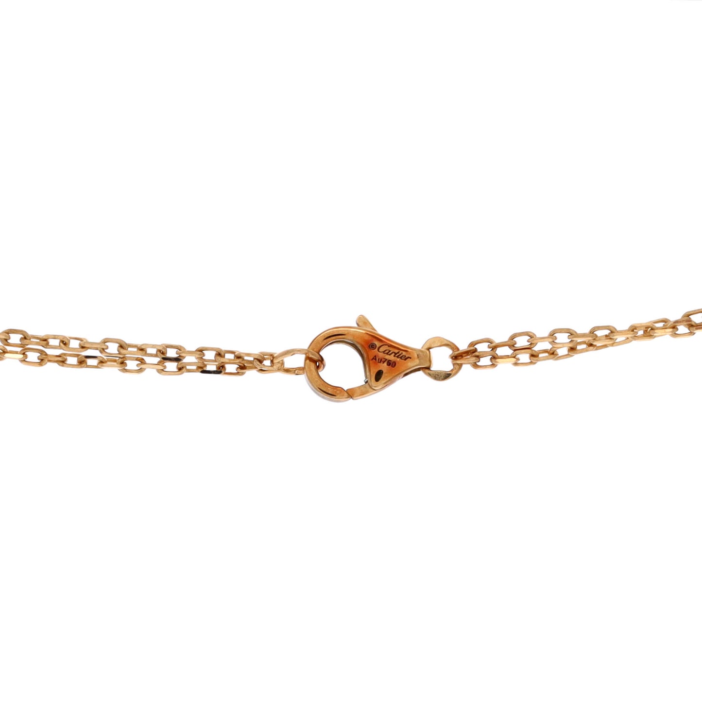Cartier 2-Diamond Love Pendant Necklace in 18K Yellow Gold and Diamonds