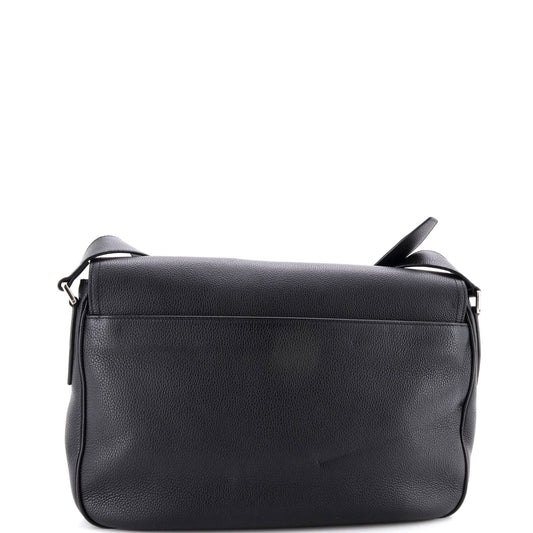 Christian Dior Saddle Flap Messenger Bag, Medium, Leather