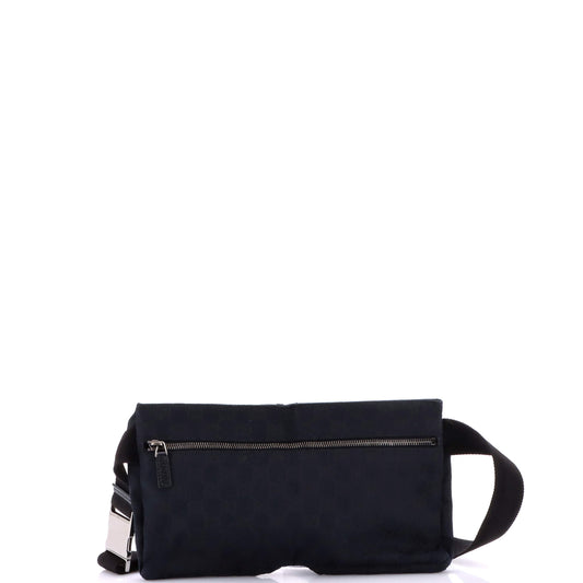 Gucci Vintage Double Belt Bag in GG Canvas and Leather