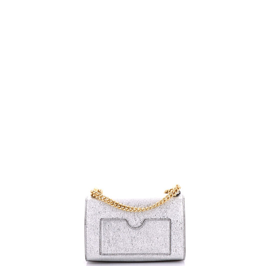 Gucci Padlock Shoulder Bag in Textured Metallic Leather, Small