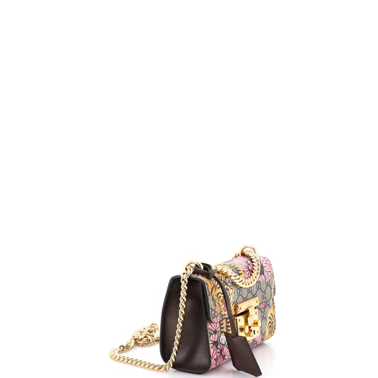 Gucci Padlock Shoulder Bag in Bengal Print GG Coated Canvas, Small