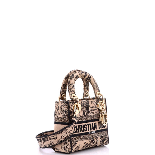 Christian Dior Lady D-Lite Mini Bag in Embroidered Canvas
