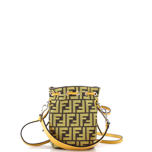 Fendi x Fendi Fragment Mon Tresor Bucket Bag in Zucca Canvas (Mini)