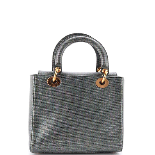 Christian Dior Lady Dior Medium Metallic Leather Bag