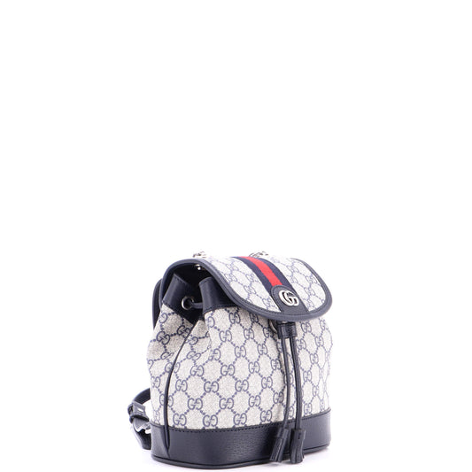 Gucci Ophidia Flap Backpack in GG Coated Canvas, Mini