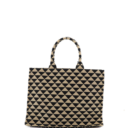 Prada Symbole Shopper Tote in Jacquard, Large