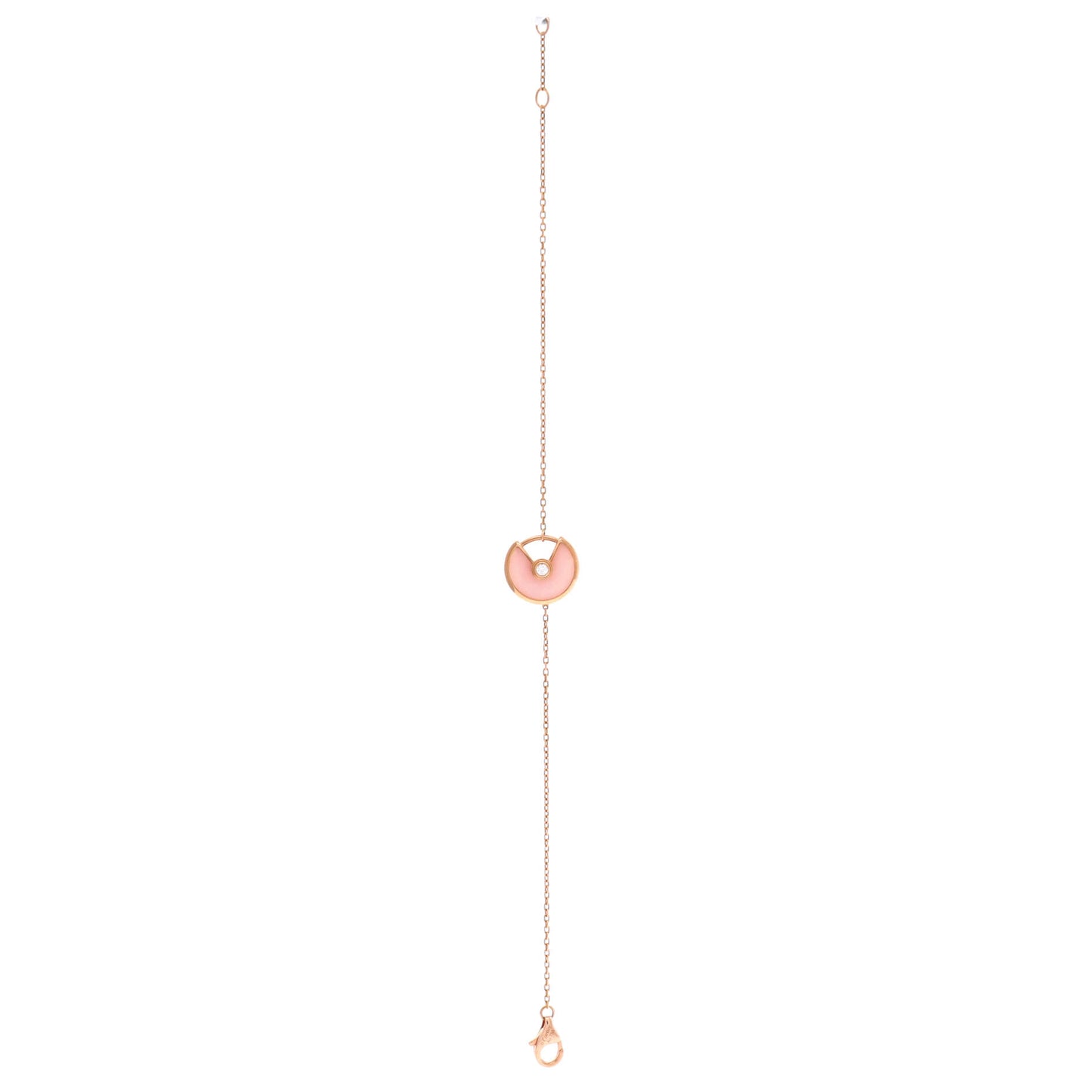 Cartier Amulette de Cartier Bracelet, 18K Rose Gold, Diamond and Pink Opal, XS