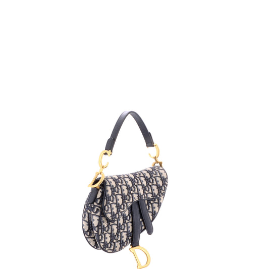 Christian Dior Saddle Handbag Oblique Canvas Mini
