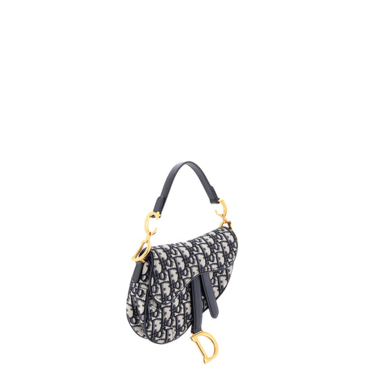 Christian Dior Saddle Handbag Oblique Canvas Mini