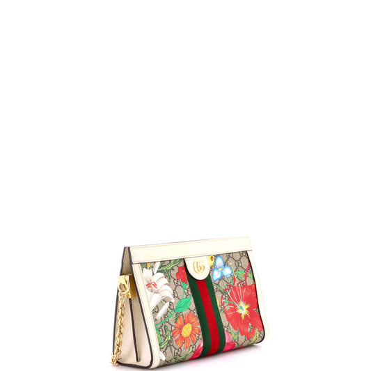 Gucci Ophidia Flora GG Coated Canvas Small Chain Shoulder Bag