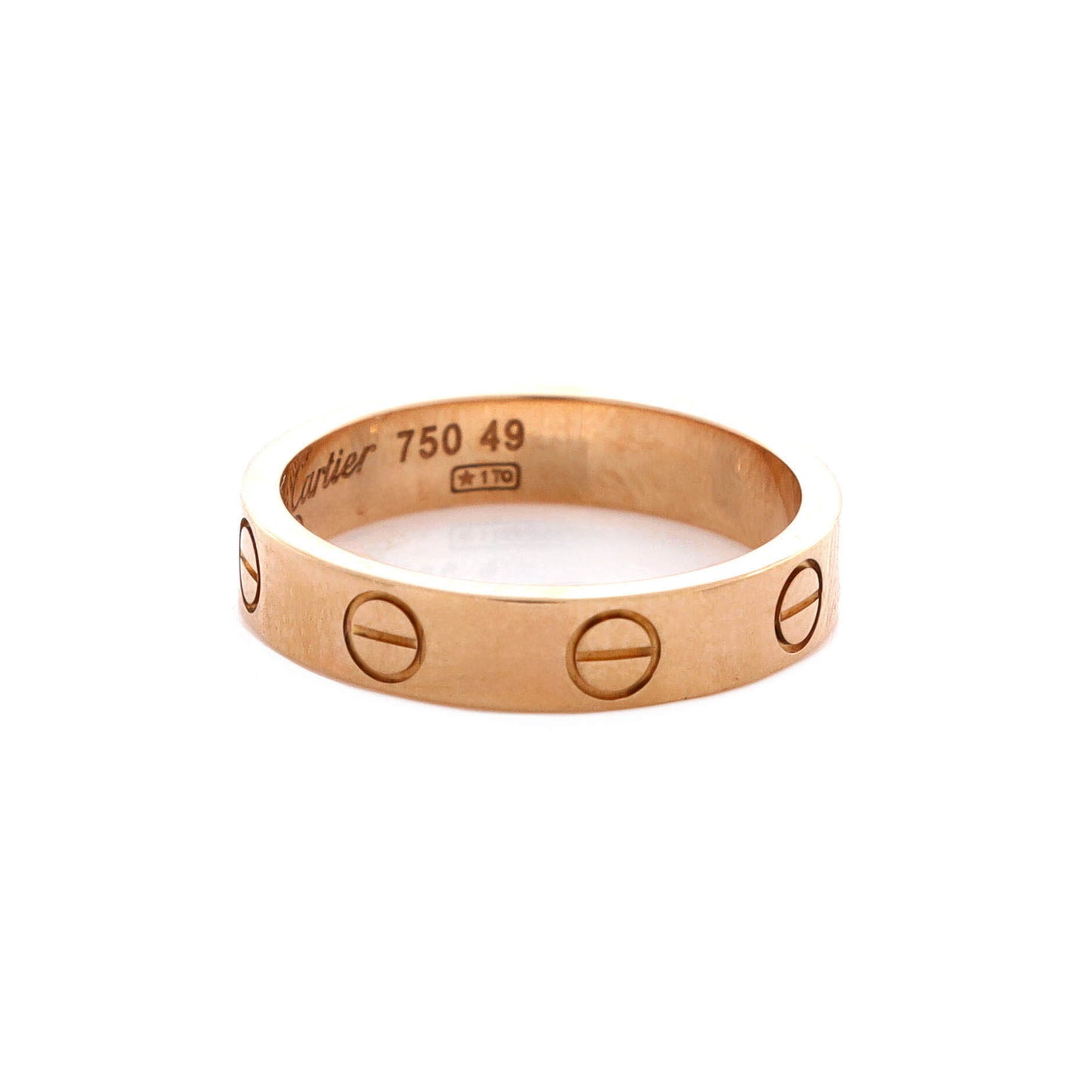 カルティエ ラブ ウェディング バンド リング 18K ローズゴールド