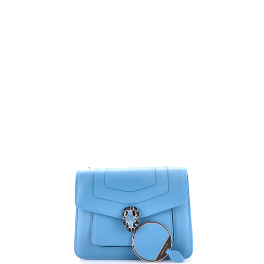 Bvlgari Serpenti Forever Square Leather Shoulder Bag, Small