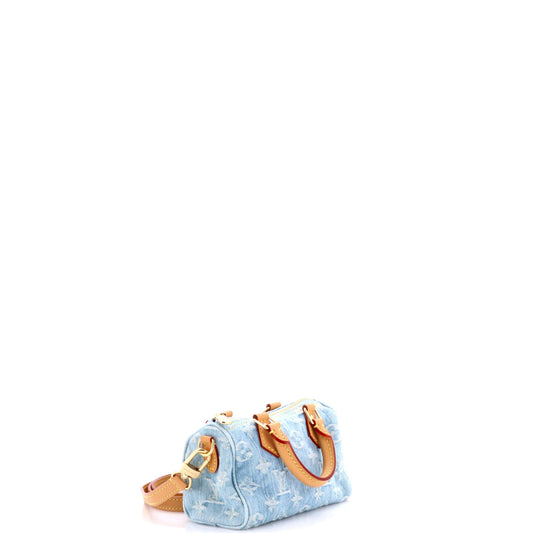 Louis Vuitton Speedy Bandouliere NM Bag Monogram Denim Sky Nano