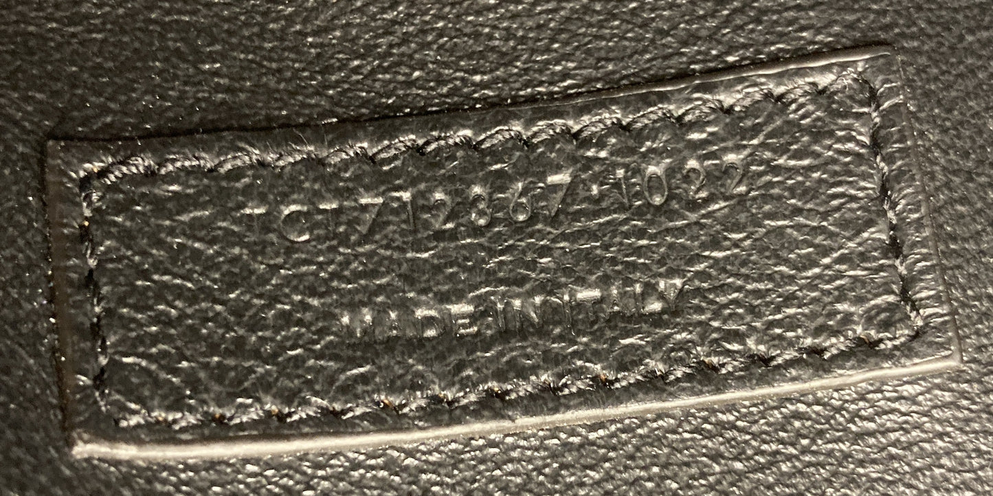 Saint Laurent Crocodile-Embossed Leather Shopper Tote Mini Tote